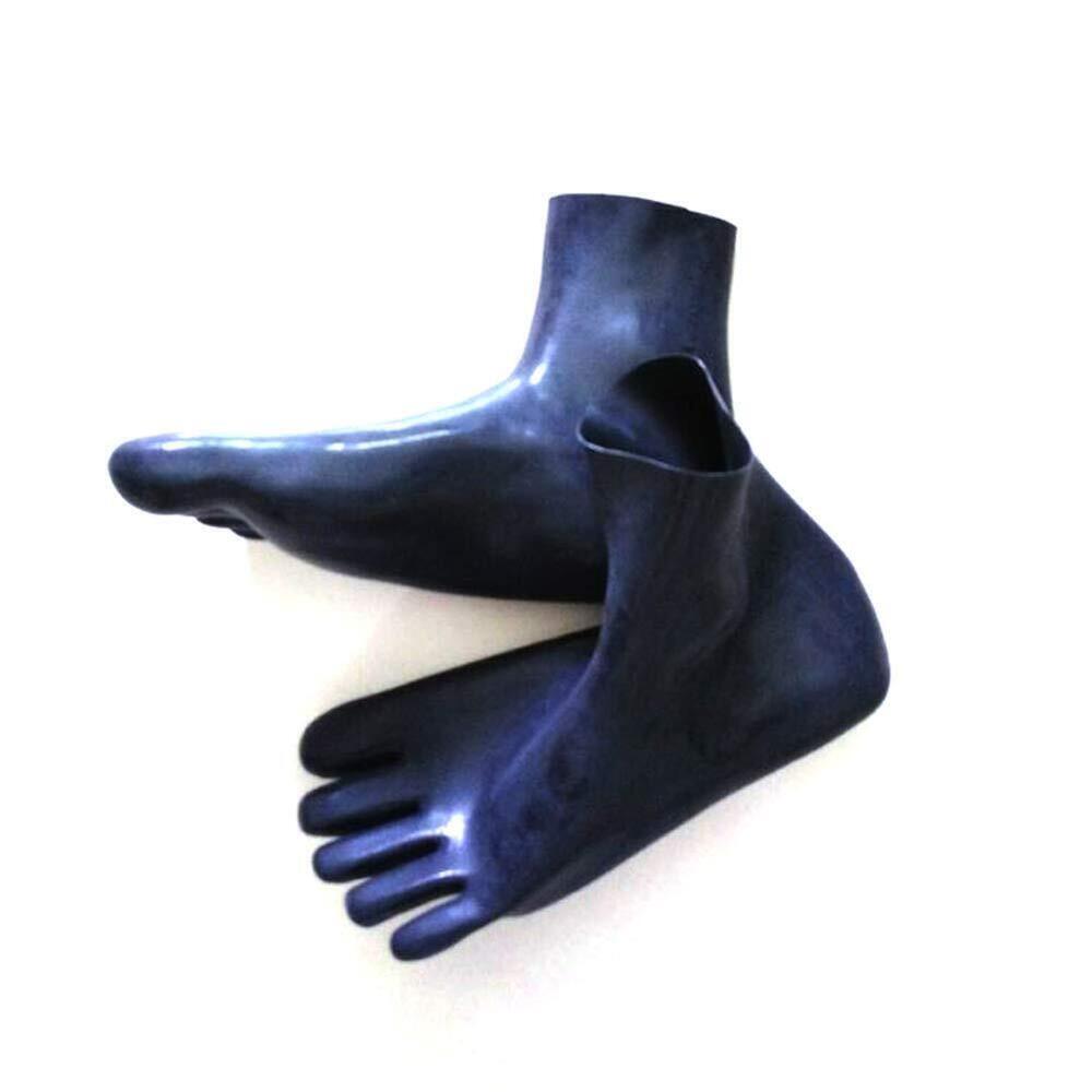 9782 Latex Socks with Toes 's Tights Plus Size Short Latex Stockings Black